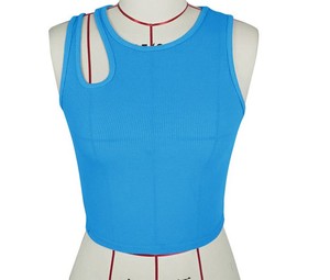 OEM Custom Logo Blank Knit Wholesale Plain Women Crop Tank <b>Top</b> for Summer - Product Image 5