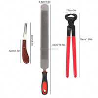Kit d'outils de coupe de sabots pour chevaux, ânes et chiens Horshi, en acier inoxydable robuste, 9 pièces, professionnel, vétérinaire, chirurgical, pour maréchal-ferrant