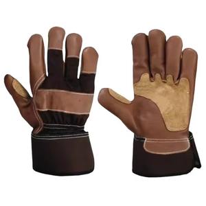 Guantes de alta visibilidad Guantes de aparejo ergonómicos de cuero dividido de vaca para una visibilidad mejorada en guantes de trabajo con poca luz - Product Image 1