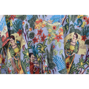 Caftan Robe de nuit en coton à imprimé floral pour femmes - Product Image 5