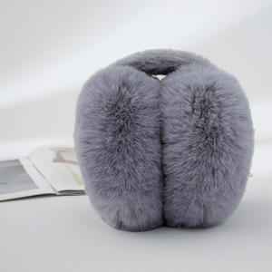 Top Quality <b>Women</b> Winter Adjust Faux Rabbit Fur <b>Earmuffs</b> Elegant Ladies Warmers Wool Comfort Plush Ear Muff - Product Image 6