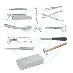 Autopsy Instrument Set of 13 Pieces Stainless Steel Autopsy Set Instruments Hot Sale Postmortem Instruments Set