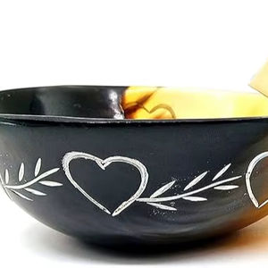 Cuencos Desechables de Cuerno de Búfalo Natural de Alta Calidad, Color Natural Pulido, para Uso en Restaurantes y Cocina - Product Image 1