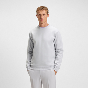 Tops de talla grande para hombre, Jersey de algodón de cuello redondo holgado transpirable y cálido de manga larga, fabricado por Huzaifa Products - Product Image 1