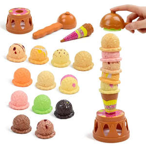 Ensemble de jouets de cuisine en plastique PC pour enfants, comprenant un jeu de simulation de marchand de glace, pour les 3 ans et plus, avec fonction ludique, emballé en boîte - Product Image 1