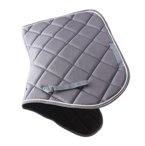 Tapis de selle de cheval anglais gris clair de qualité supérieure de concepteur Polyester/coton tissu de forage anglais équitation équestre vente en gros - Product Image 2