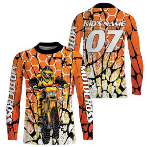 Maillot de motocross MX à manches longues imprimé par transfert thermique personnalisé, de haute qualité, respirant, durable, hiver, unisexe, tout-terrain - Product Image 6