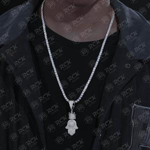 2.30 CTW Baguette Cut Hip Hop Moissanite Platinum Plated <b>Cross</b> Shape Customize Design Latest Trendy Pendant 925 Sterling Silver - Product Image 3