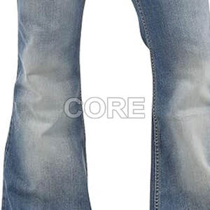 กางเกงยีนส์ขาบานของผู้ชายกางเกงซักสีตามสั่งบริการ OEM ใหม่ - Product Image 3