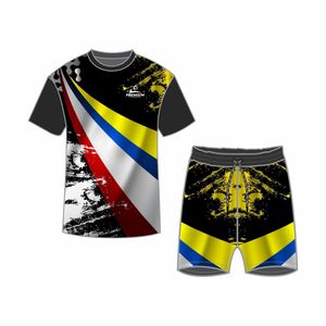 Conjuntos de Dos Piezas Casuales de Camiseta de Manga Corta y Pantalones Cortos con Estampado Gráfico en Degradado para Hombre, Ropa Deportiva Sublimada - Product Image 5