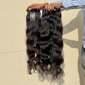 Mink Unprocessed Raw Indian Temple Virgin Human Hair Bundle Wavy Curly Hair Bundle With Closure & Frontal for Women - Product Image 2