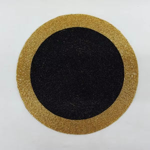 <b>Beaded</b> <b>Placemat</b> Handmade Round Charger for Luxury Dining & Holiday Decor Unique Piece Handmade <b>Beaded</b>, <b>Placemat</b>, Housewarming - Product Image 1