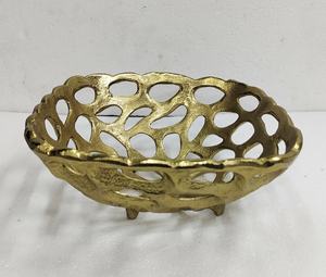 Bol élégant pour fruits, collations, bonbons, plat de service, centre de table, accessoires de décoration, article en aluminium - Product Image 5