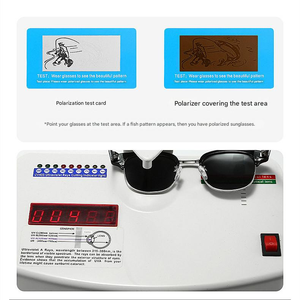 Logo personnalisé 2025 mode rétro TR90 <span class=keywords><strong>lunettes</strong></span> de soleil <span class=keywords><strong>rondes</strong></span> de conduite UV400 demi-monture <span class=keywords><strong>lunettes</strong></span> de soleil polarisées <span class=keywords><strong>carrées</strong></span> pour hommes femmes - Product Image 6