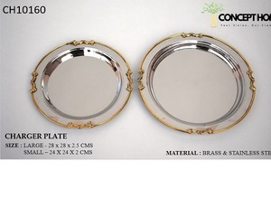 Recién llegado, carrito grande de copa de vino de seda Artificial, bandeja de servicio de Metal de diseño moderno con cargador chapado para decoración de bodas - Product Image 4