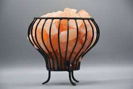 Lampes à panier à tige de fer large avec morceaux de sel dans des tailles personnalisées, lampes à sel Offre Spéciale, lampes à sel au meilleur prix - Product Image 2