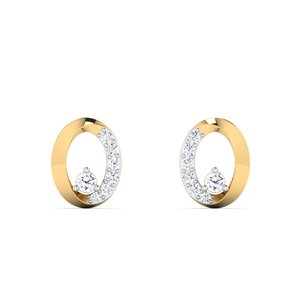 Pendientes de tuerca de diamante cultivado en laboratorio de Plata de Ley 925 chapados en oro blanco y oro de lujo para ropa de fiesta Unisex - Product Image 3