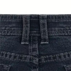 2025 Nueva calidad 100% algodón azul Mujer Pantalones cortos de mezclilla no elásticos de tiro bajo-pantalones cortos casuales de verano para mujer - Product Image 6