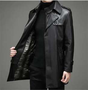 2025 <b>Men's</b> Genuine <b>Sheepskin</b> Winter Coat Thick Warm New Casual Trench Large Size Long Autumn Winter <b>Jacket</b> Handmade Waterproof - Product Image 2