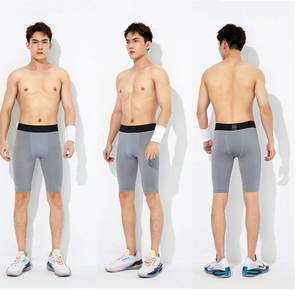 Shorts de compression sportifs respirants en tissu premium pour la gym, l'entraînement, la course à pied et le cyclisme, en polyester et élasthanne extensibles – Vente en gros - Product Image 4