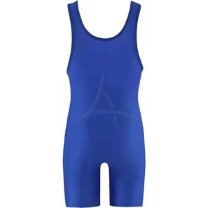<b>Men</b> High Quality Eco-Friendly Breathable Quick Dry Spandex/Polyester Wrestling <b>Singlets</b> for Gym Training Power Lift - Product Image 2
