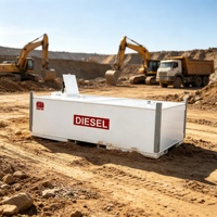 Station de remplissage d'essence portable avec réservoir en acier autoportant de 1000 à 20000 L, conteneur monté sur skid, usine de fabrication de stations-service