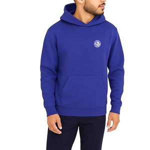 Sweat-shirts à capuche en polyester/coton de haute qualité pour hommes, logo personnalisé brodé, coupe régulière, coupe-vent, respirant, hiver - Product Image 3