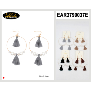 12 paia di orecchini pendenti alla moda con borchie CZ - Product Image 3