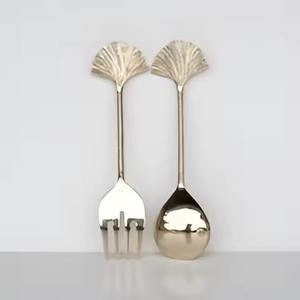 ชุดเซิร์ฟเวอร์2ชิ้นเครื่องล้างจานโลหะและไม้ปลอดภัยเครื่องมือสลัดเป็นมิตรต่อสิ่งแวดล้อมทำจากไม้ - Product Image 5