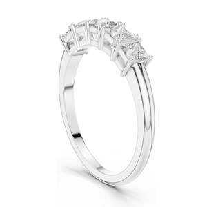 Bague en diamant de laboratoire taille princesse 0,65 CT pour femme, clarté VVS-VS EF, or 18 carats, 14 carats, 10 carats et argent 925, rose, jaune, blanc - Product Image 5