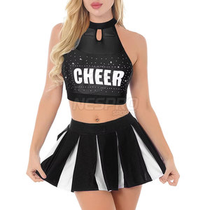 Dernière conception fabriquée en usine Conception personnalisée Ensembles d'uniformes de cheerleading pour femmes adultes 100% Polyester Vente à chaud - Product Image 6