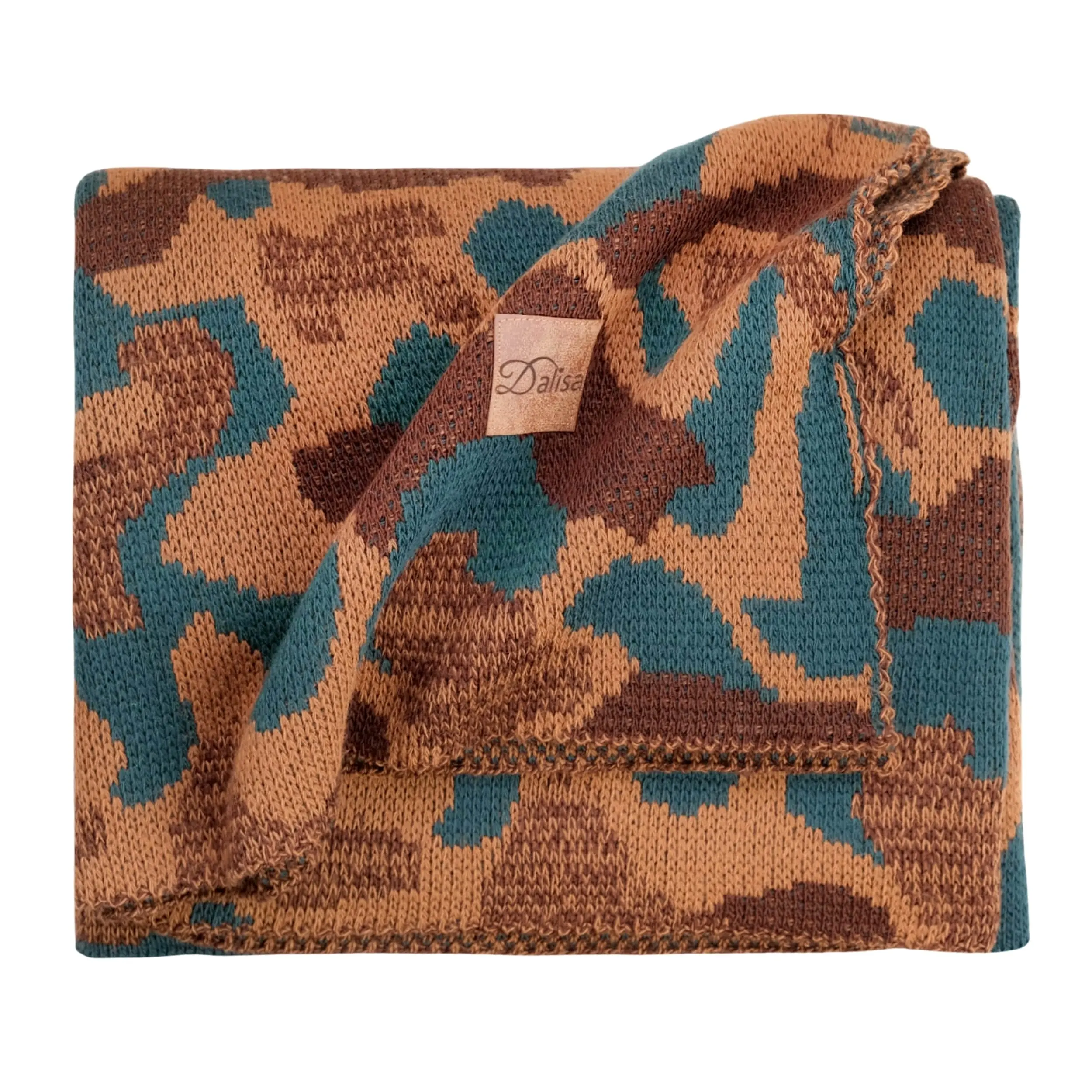 Couverture de voyage 130*170 cm couverture en coton tissé à motif solide avec technique de tricot de câble au crochet 100% camouflage acrylique