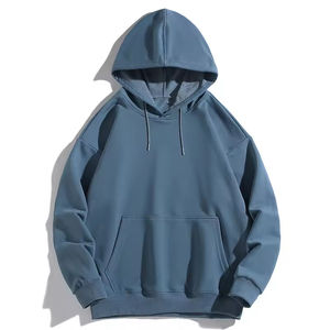 Sweat à capuche en polaire surdimensionné personnalisé épais Streetwear uni vierge pull vintage vente en gros bon marché sweats à capuche pour hommes - Product Image 6