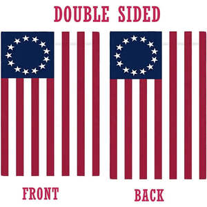 Paquete de 2 Banderas de Jardín Americanas Besty Ross de 12 x 18 - Banderas Ross de 13 Estrellas Patrióticas de Doble Cara, Pequeñas para Decoración de Jardín - Product Image 5