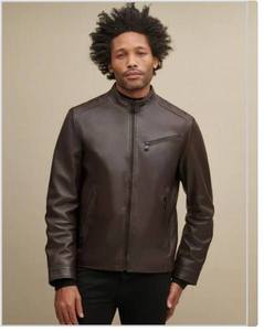 Chaqueta acolchada de motorista larga para exteriores para hombre, nueva moda, marrón oscuro, con calefacción, soporte de piel sintética, viscosa transpirable para uso en invierno - Product Image 1