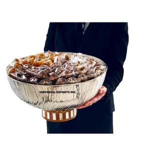 Plateau décoratif à chocolat en métal Bol sucré de créateur fini personnalisé Nouveau bol à chocolat de luxe de forme ronde - Product Image 2