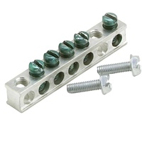 Barre de terre mécanique en aluminium 6063-T6, neutre, sur mesure, pour OEM, avec borne de raccordement de câble, fournie par OEM