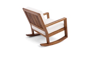 Silla mecedora diseñada con movimiento deslizante suave y estructura robusta que proporciona un asiento relajante para espacios de estar y dormitorios - Product Image 2