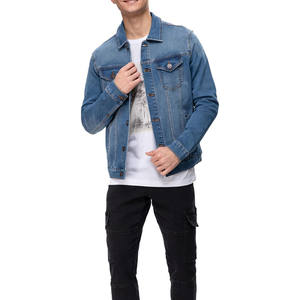 Veste d'hiver Nouvelle arrivée Veste en jean de haute qualité pour hommes Grande taille Manches longues ajustables Col rabattu Veste en jean pour hommes - Product Image 4
