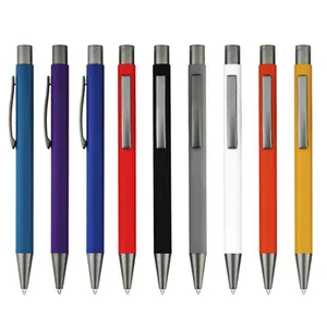 DR606-BP קידום מכירות מתנה סיטונאי הטוב ביותר זול רב צבע מתכת כדורי עט עם לוגו