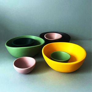 Bol et plat en résine écologique faits à la main, couleur personnalisée, lavable au lave-vaisselle, pour les fêtes et la maison, origine indienne - Product Image 6