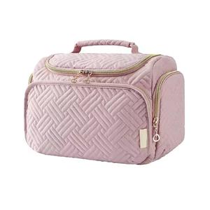 Haute couture femmes 100% Polyester pochette de maquillage Double fermeture éclair nouveau sac cosmétique voyage pratique et usage quotidien deux tailles - Product Image 5