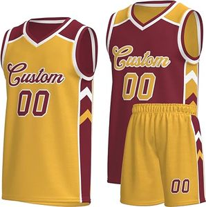 เสื้อบาสเก็ตบอลและกางเกงขาสั้นระบายอากาศสำหรับผู้ชายสีทีมออกแบบได้ตามต้องการ - Product Image 4