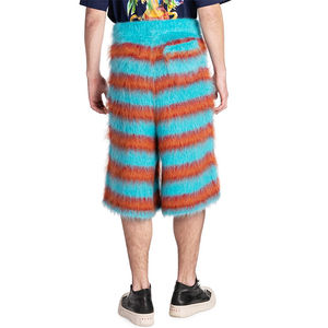 Custom OEM & ODM Knitted Solid Casual Breathable Quick Dry High <b>Waist</b> Drawstring Fuzzy <b>Men</b> <b>Shorts</b> - Product Image 3