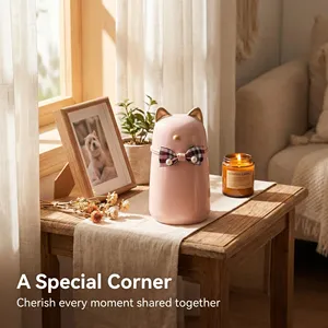 Seramik Kedi Külleri İçin Kapalı Evcil Hayvan Kremasyonu <span class=keywords><strong>Urn</strong></span>'u, Kediler İçin Evcil Hayvan Anıt <span class=keywords><strong>Urn</strong></span>'u, Çevre Dostu Dayanıklı Anıt Tabutu - Product Image 3