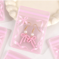 Sacs auto-scellants en EVA personnalisés pour l'emballage de bijoux, petits sacs en EVA givrés avec fermeture éclair pour boucles d'oreilles, bagues, pochette à bijoux en EVA