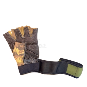 Camo Leather Gym Gloves <b>Half</b> Finger Weightlifting Gloves with Wrist Support Breathable Anti <b>Slip</b> Fitness Gloves - Product Image 3