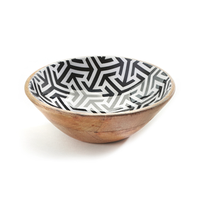 Bol de fruits de pâtes de salade en bois de conception fantaisie avec l'accessoire de ménage étonnant d'émail imprimé au prix concurrentiel - Product Image 3