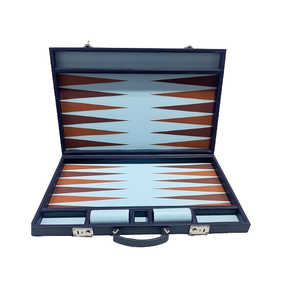 Ensemble de jeu de backgammon pliable enroulable avec dames en résine Ensemble de backgammon de voyage de meilleure qualité pour la famille et les amis jouant - Product Image 5