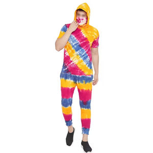 Derniers ensembles de survêtements Tie Dye personnalisés, vêtements de jogging, survêtements Tie Dye confortables à manches courtes de qualité supérieure - Product Image 1